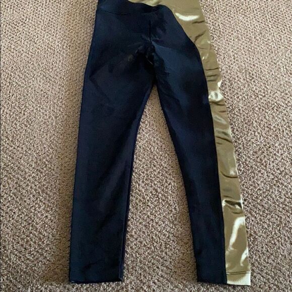 Koral Black Leggings with Gold Side Panel - Picture 5 of 6